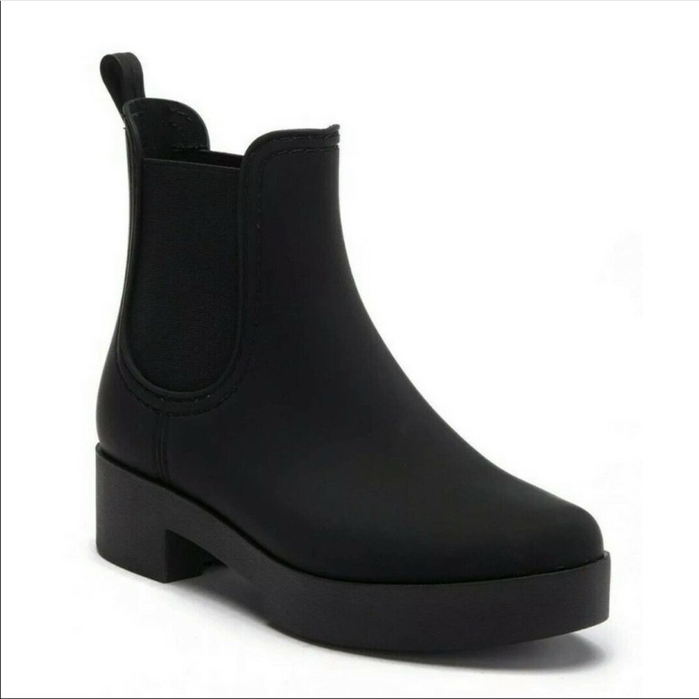 Jeffrey Campbell Hydra Chelsea Black Rain Boots
